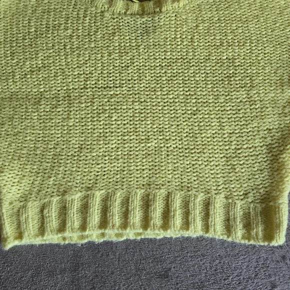 Anthropologie Maeve Cecile Bow-Back Sweater Bright Yellow Size XS - Picture 7 of 16